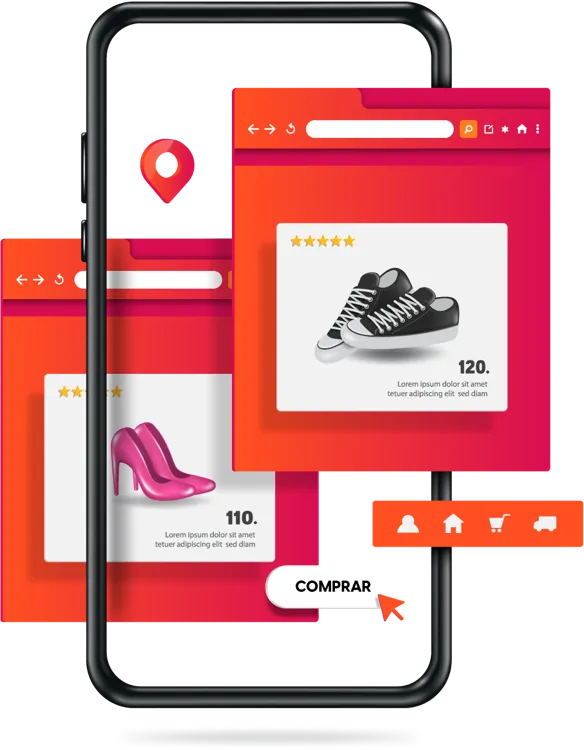 Desarrollo eCommerce mockup mobile